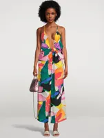 Lolita Organic Cotton Midi Dress Delotia Print