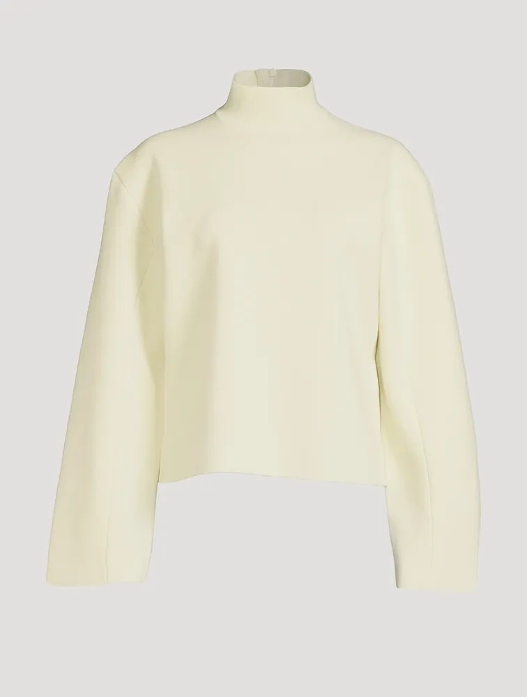Delara Cashmere Bell-Sleeve Top