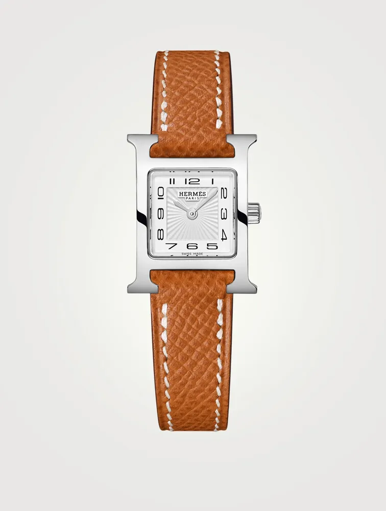 Heure H TPM Single Tour Leather Strap Watch