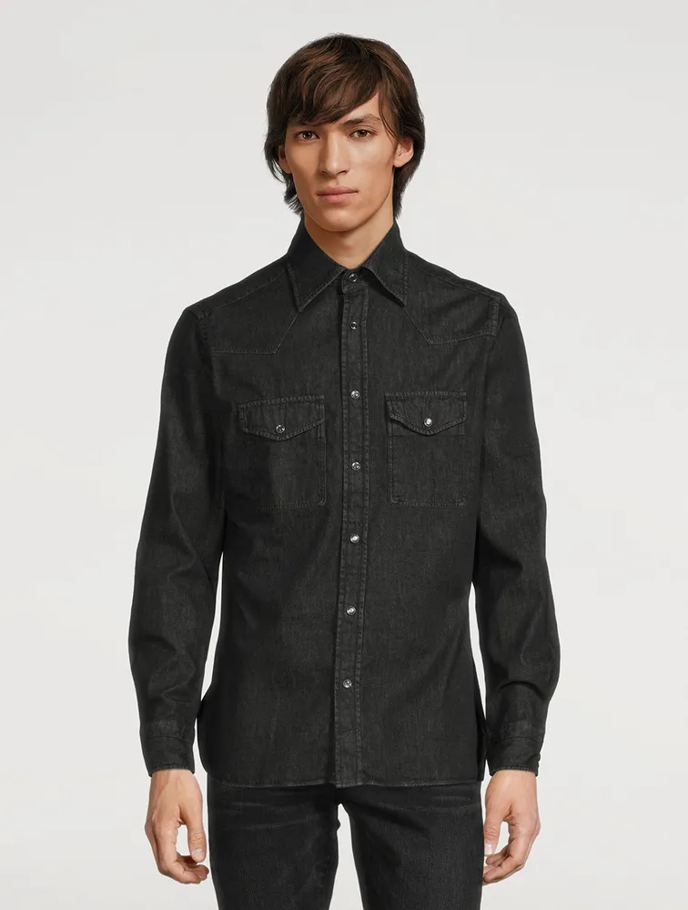 Denim Slim-Fit Shirt