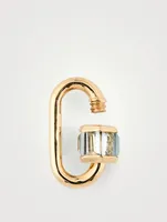 Total Baguette Babylock 14K Gold Pendant With Aquamarine