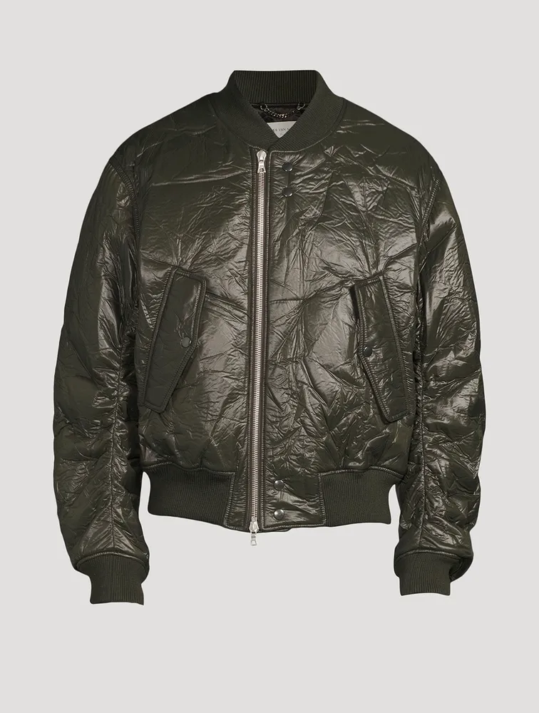 Vanverso Crinkled Bomber Jacket