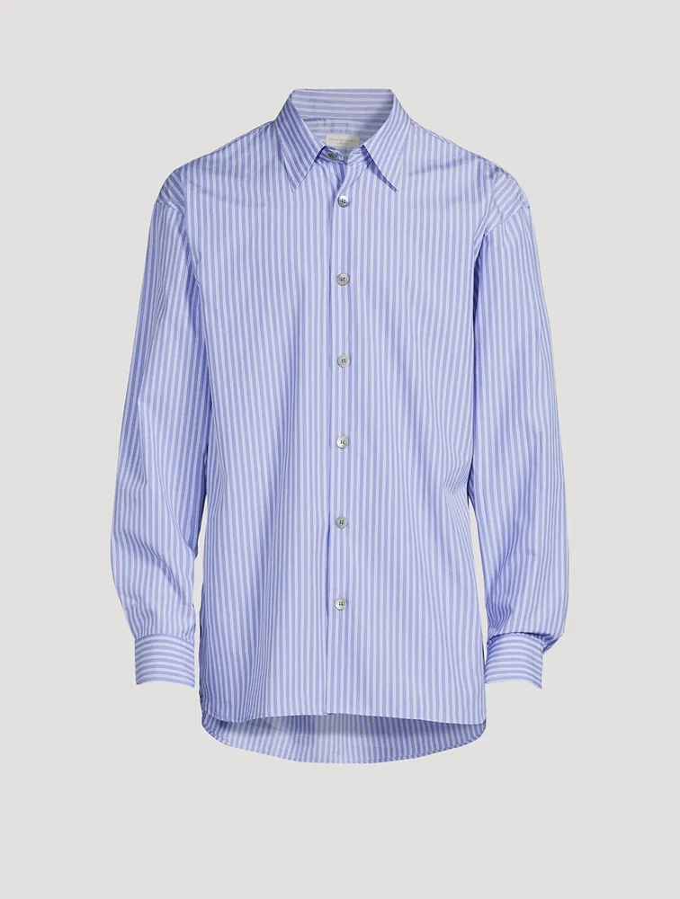 Cotton Poplin Shirt Striped Print