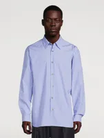 Cotton Poplin Shirt Striped Print
