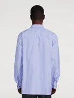 Cotton Poplin Shirt Striped Print
