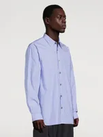 Cotton Poplin Shirt Striped Print