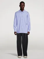 Cotton Poplin Shirt Striped Print