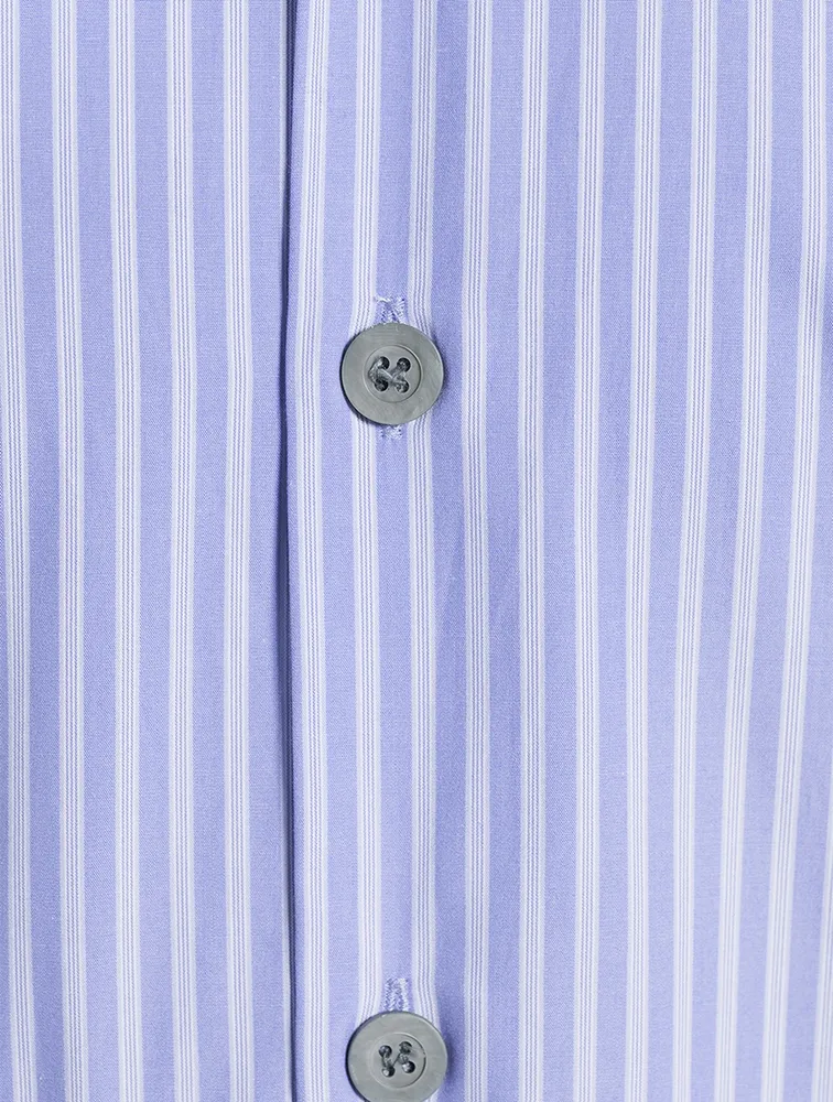 Cotton Poplin Shirt Striped Print