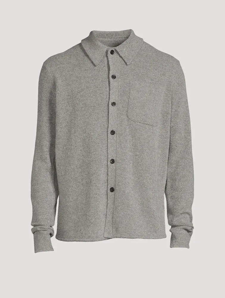 Alpaca-Blend Knit Shirt