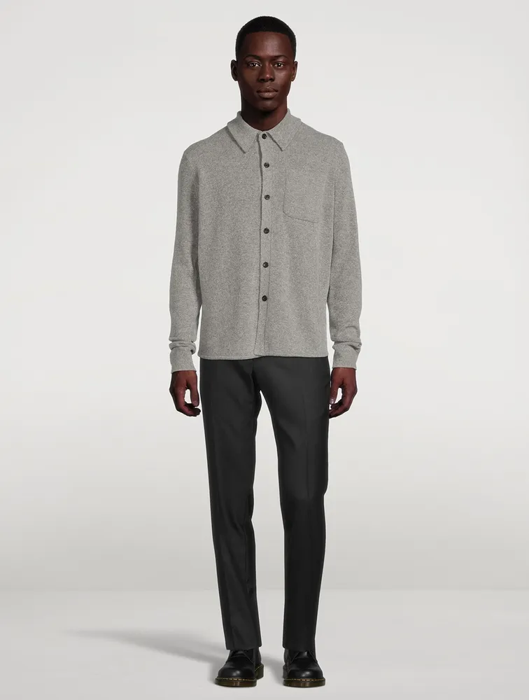 Alpaca-Blend Knit Shirt