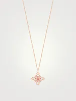 Wulu 18K Rose Gold Necklace With Diamonds And Ruby