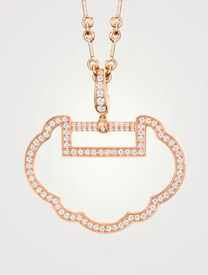 Yu Yi 18K Rose Gold Pendant With Diamonds