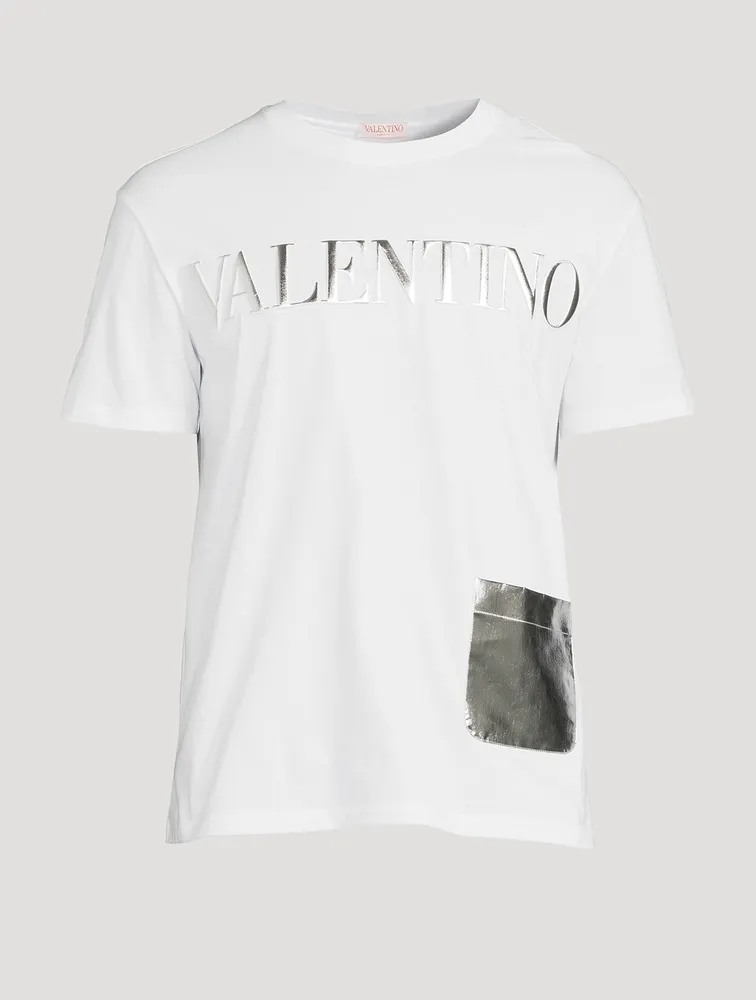 Embossed Logo T-Shirt With Metallic Pocket