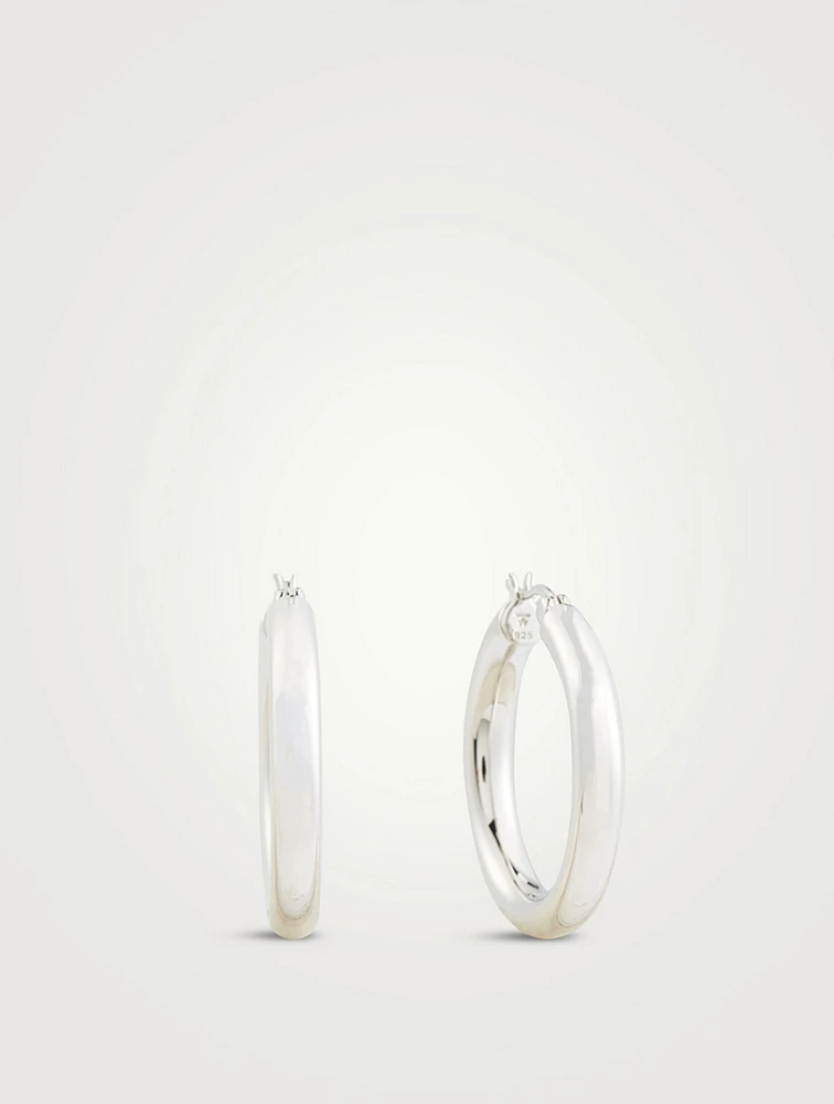 Large Thick Classic Hoop Earrings