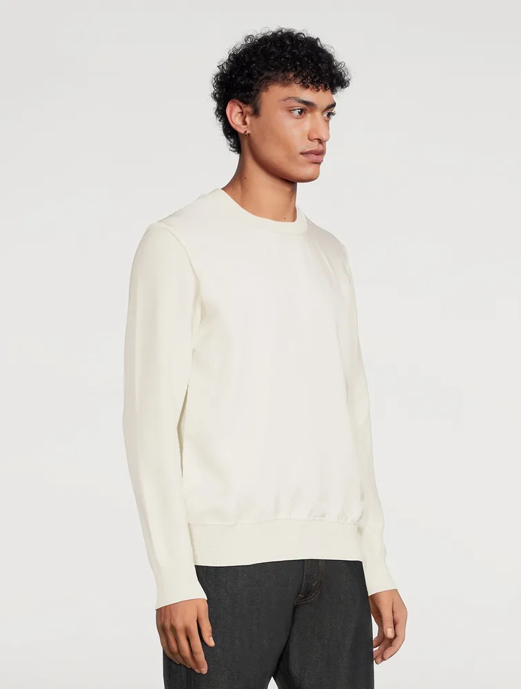 Wool And Satin Sweater