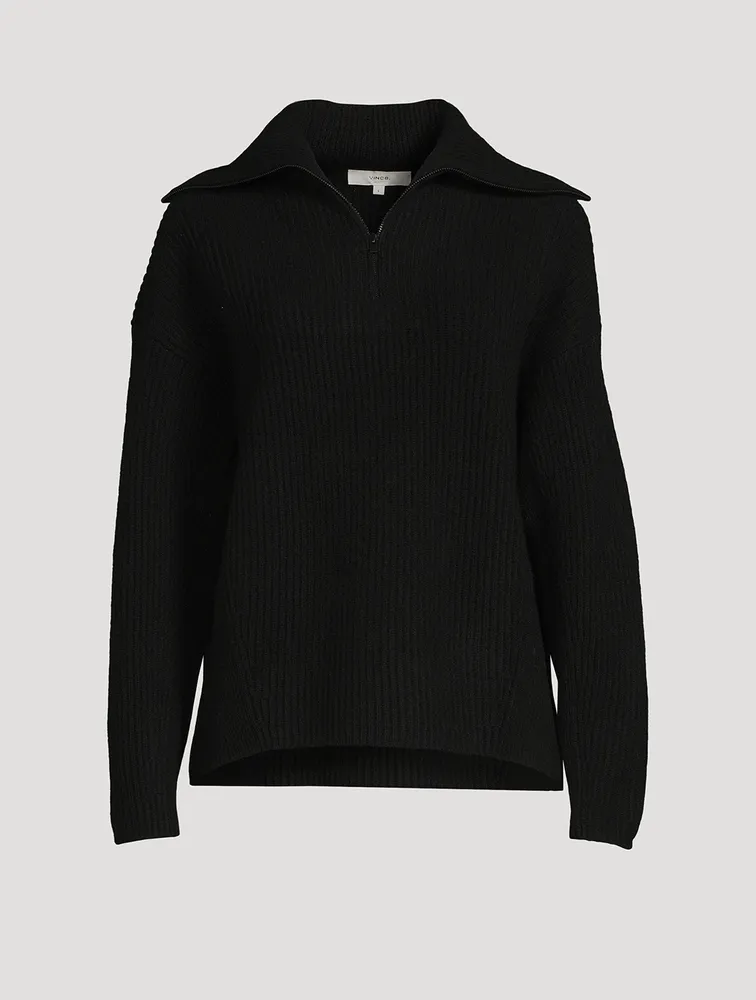 Half-Zipped Ribbed Sweater