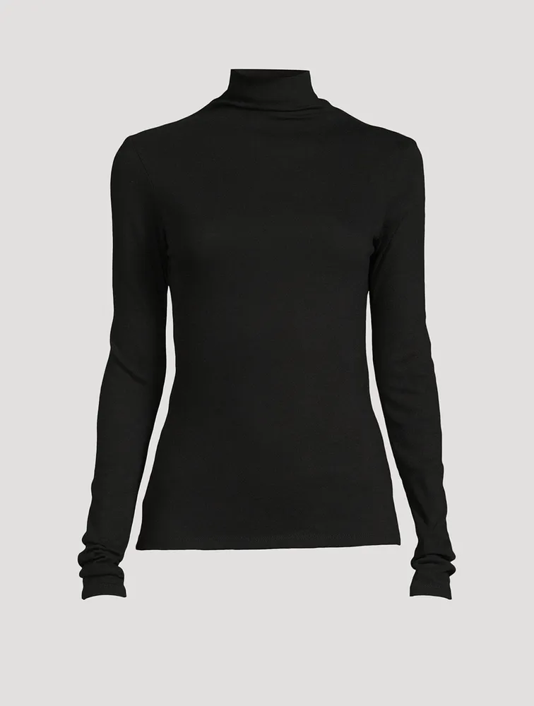 Essential Cotton Long-Sleeve Turtleneck