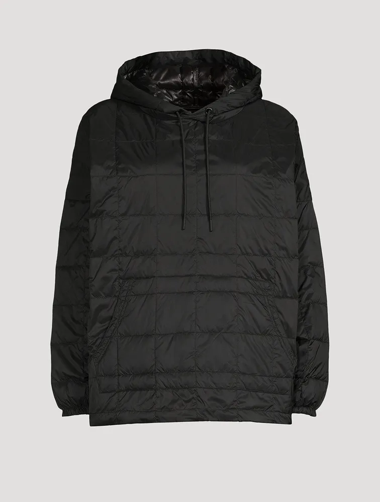 Oversized Nylon Down Hooded Jacket