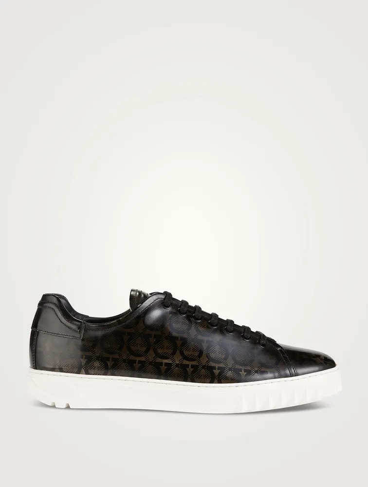 Gancini Leather Sneakers