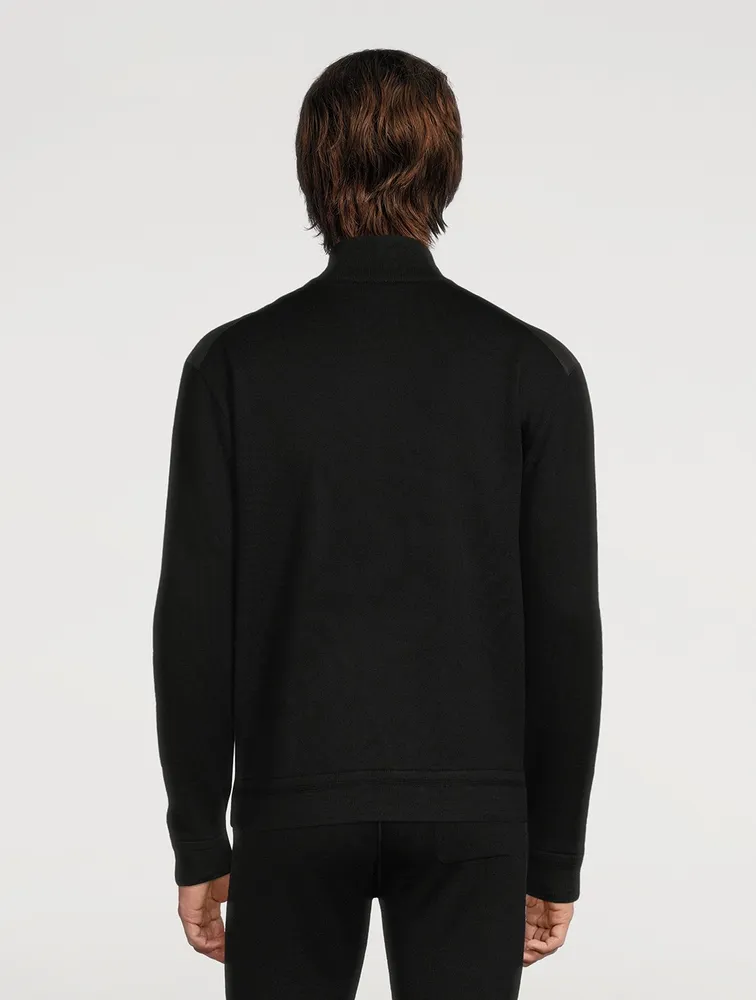 Wool Zip Sweatshirt