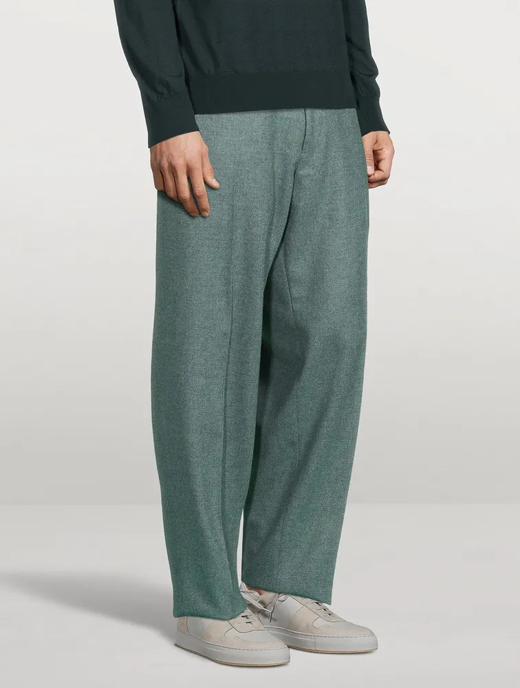 Shetland Wool Oversized Pants