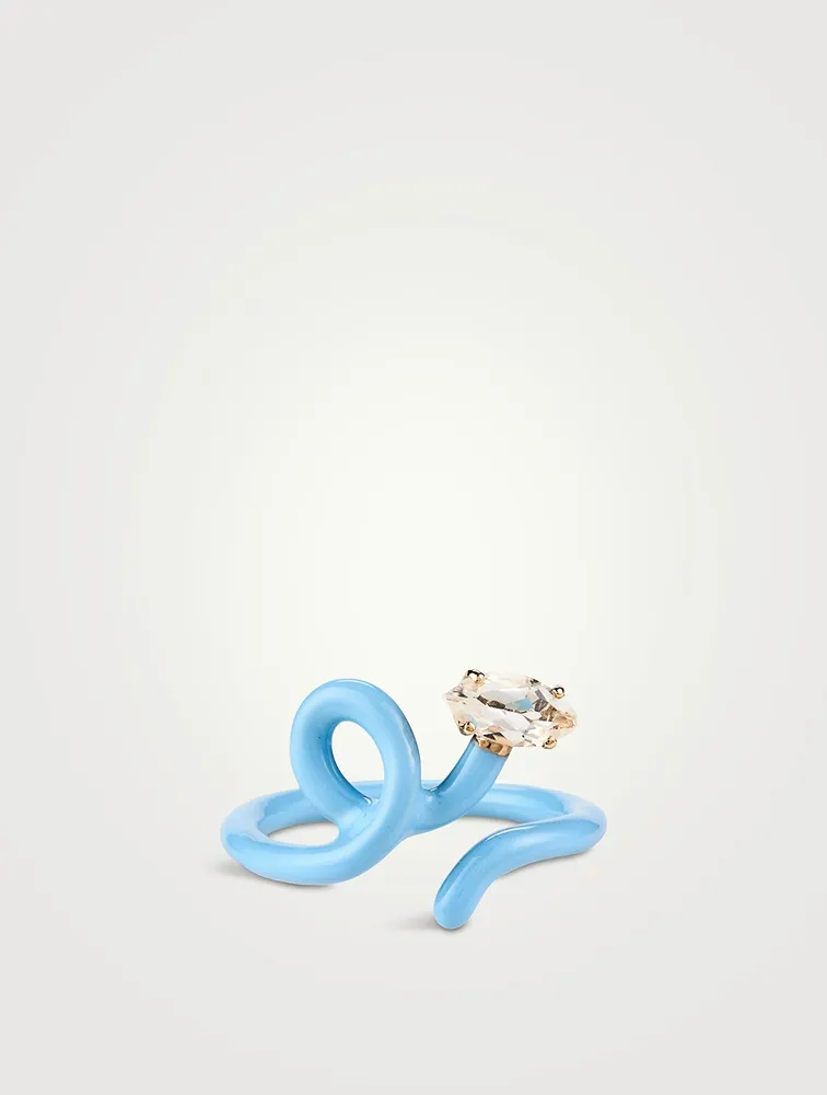 Baby Vine Ring With Rock Crystal