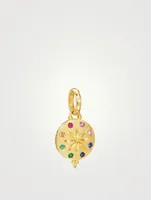 18K Gold Horizon Pendant With Multicolour Stones And Diamonds