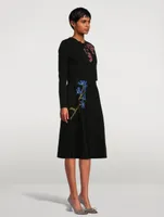 Cross Stitch Pointelle Midi Dress