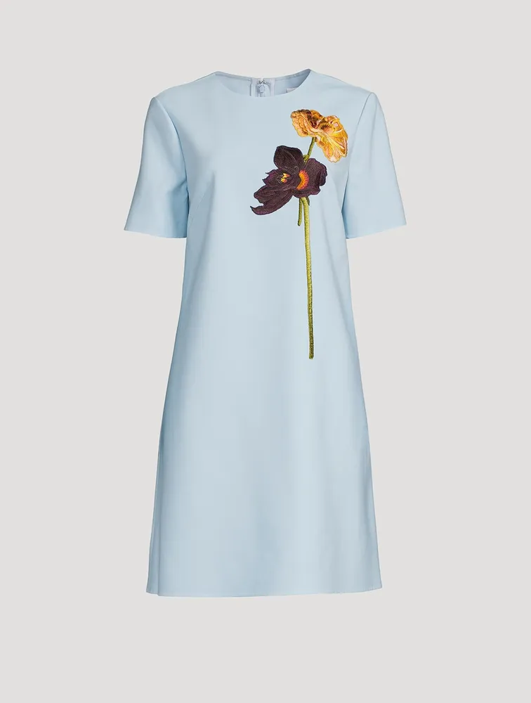 Floral Embroidered Shift Dress
