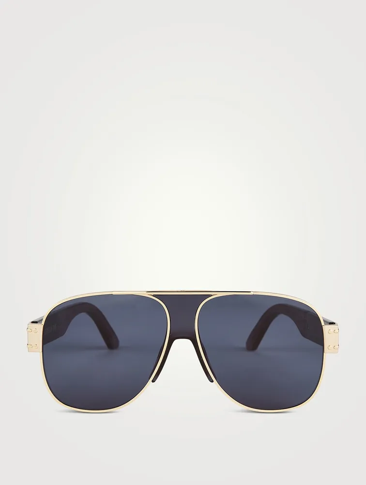DiorSignature Metal Aviator Sunglasses