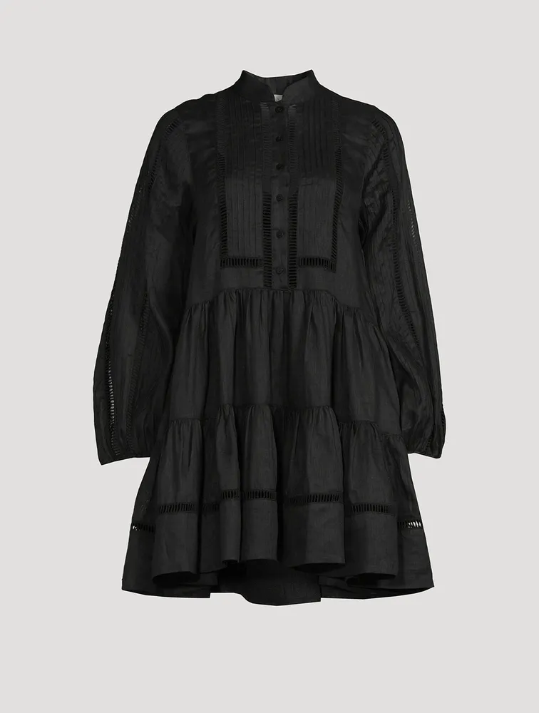 Arielle Tuxedo Linen Dress