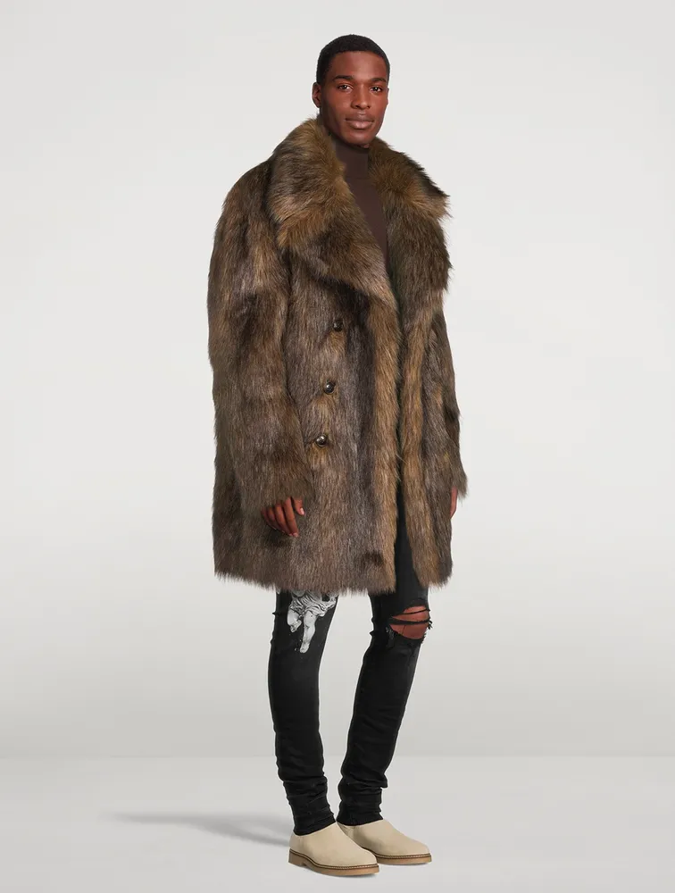 Faux Fur Peacoat