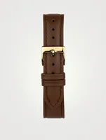 Native Stainless Steel Leather Strap Watch