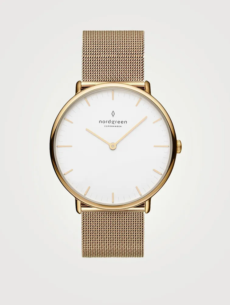 Native Stainless Steel Mesh Strap Watch