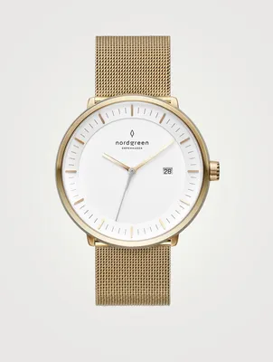 Philosopher Stainless Steel Mesh Strap Watch