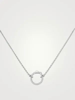 Antifer 18K White Gold Pendant Necklace With Diamonds