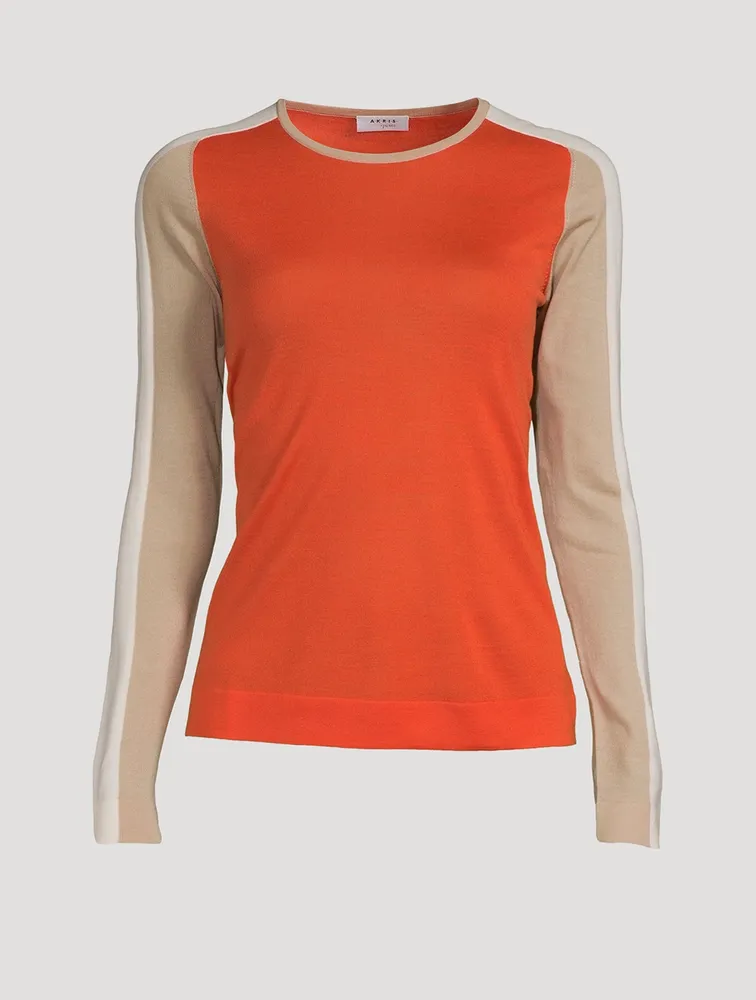 Colourblock Virgin Wool Sweater