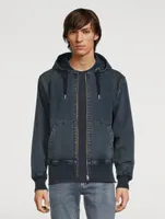 Damon Zip Loopback Denim Hoodie