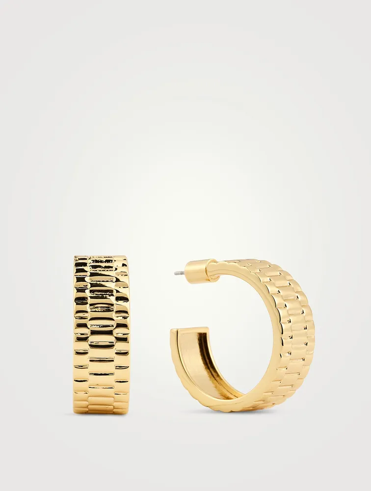 Timepiece Hoop Earrings