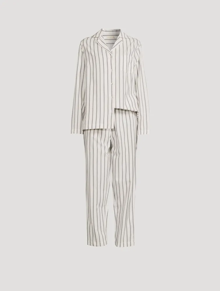 Classic Organic Cotton Pajama Set Stripe Print