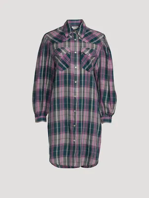 Britany Shirt Dress Plaid Print