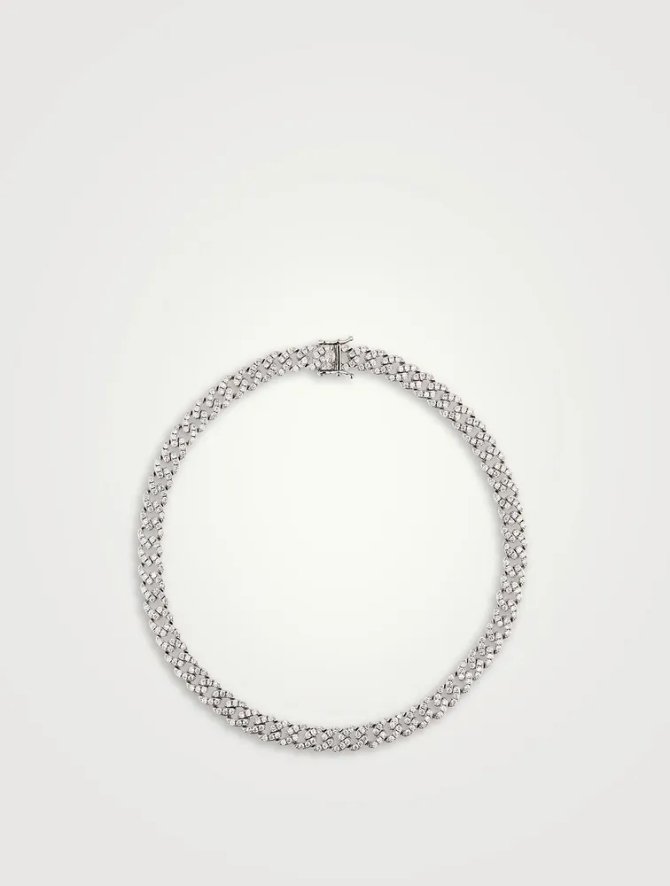 Cuban Pavé Link Necklace