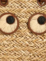 Large Paper Eyes Basket Tote Bag
