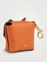 Tiger Leather Ear Phones Pouch