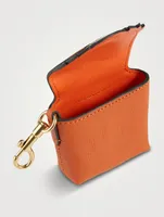 Tiger Leather Ear Phones Pouch
