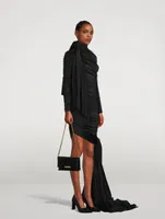 Small Triplet Croc-Embossed Leather Shoulder Bag