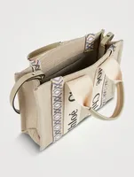 Small Woody Linen Tote Bag