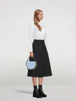 Banner Bi-Colour Recycled Leather Saddle Bag