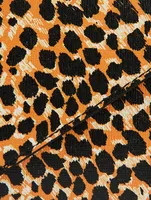 Banner Recycled Leather Envelope Chain Wallet In Animal Print