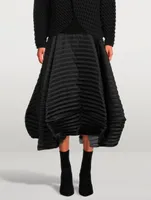 Shell Pleats Midi Skirt